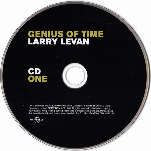 Image of Label Cover of 2xCD - VG+/VG+ - LARRY LEVAN, Genius Of Time (Universal Music Catalogue; 4743258, Europe 2016), ,  - 2556037S