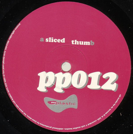 Image of Front Cover of 12" - /VG - M. BROOM & D. HILL, Sliced (Pure Plastic; pp012, UK 1997, Plain Sleeve), ,  - 3126141E
