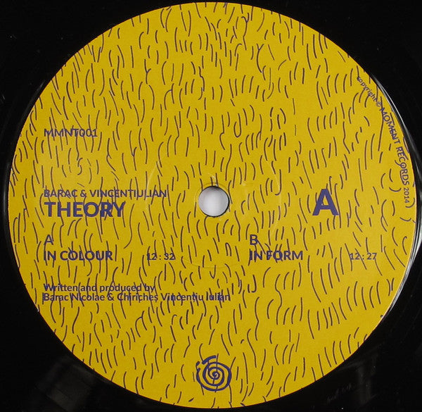 Image of Front Cover of 12" - VG/VG - BARAC & VINCENTIULIAN, Theory (In Colour / In Form) (Moment Records; MMNT001, Romania 2015, Picture Sleeve, 180 Gram Vinyl), A few marks but only hairlines, plays well,  - 3126327E