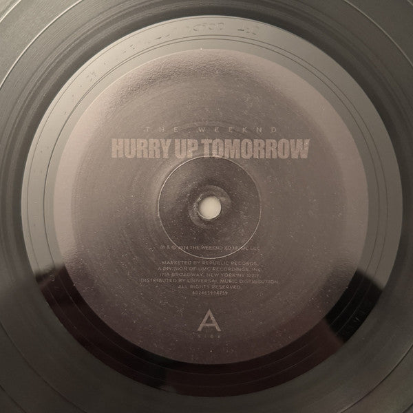 Image of Label Cover of LP - VG+/VG+ - THE WEEKND, Hurry Up Tomorrow (XO; 602465994759, Europe 2025), ,  - 4046037S