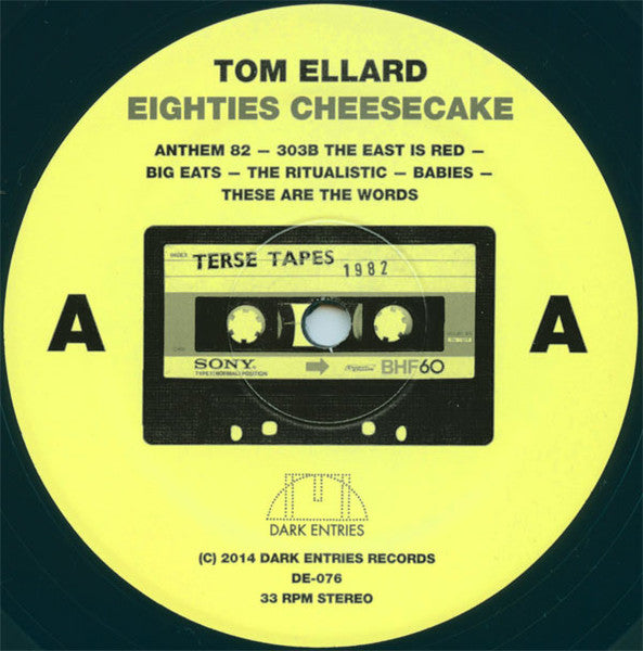 Image of Label Cover of 2025174E: LP - TOM ELLARD, Eighties Cheesecake (Dark Entries; DE-076, US 2014, Insert)   EX/EX