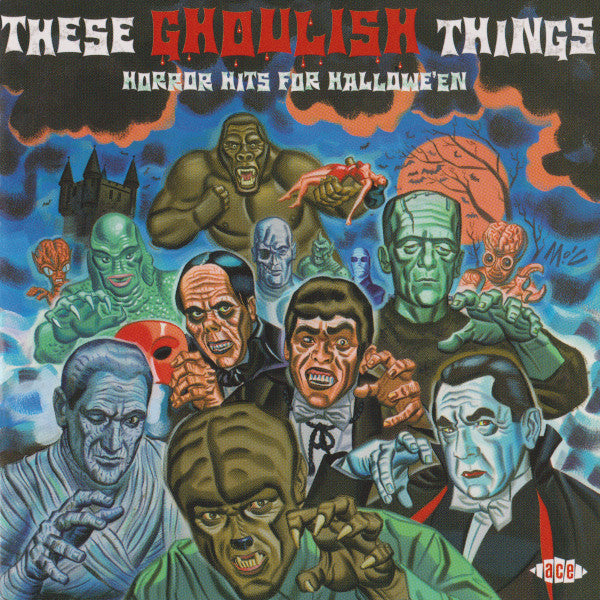 Image of Front Cover of 1055048S: CD - VARIOUS, These Ghoulish Things: Horror Hits For Hallowe'en (Ace; CDCHD 1070, UK 2005, Jewel Case)   VG+/VG+