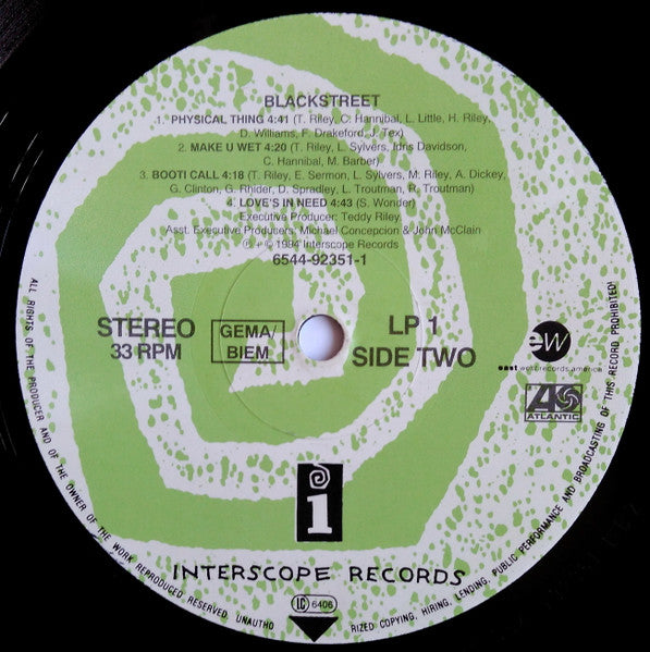 Image of Label Cover of 2xLP - G+/G - BLACKSTREET, Blackstreet (Interscope; 6544-92351-1, Europe 1994, Picture Sleeve, 1 Insert), Lots of marks and scuffs across each disc. Sleeve has wear to corners and edges with some creasing and ringwear.,  - 3516012C