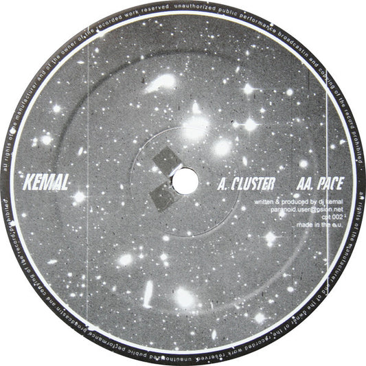 Image of Front Cover of 1015339C: 12" - KEMAL, Cluster / Pace (Cryptic Audio; cpt 002, UK 2002) Deep marks at start of side two  /G+