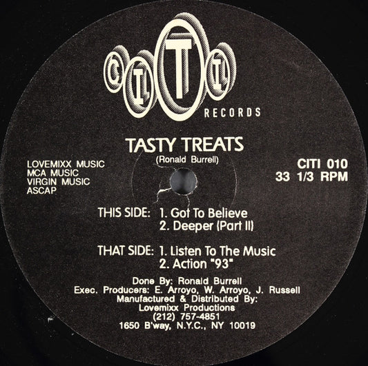 Image of Front Cover of 12" - /VG+ - TASTY TREATS, Got To Believe (Citi Records ; CITI 010, US 1993, Plain Sleeve), ,  - 2246171S