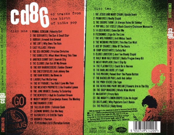 Image of Back Cover of 2xCD - VG+/VG - VARIOUS, CD86 (48 Tracks From The Birth Of Indie Pop) (Castle Music; CMEDD1420, UK 2006, Double CD Case), ,  - 2716471C
