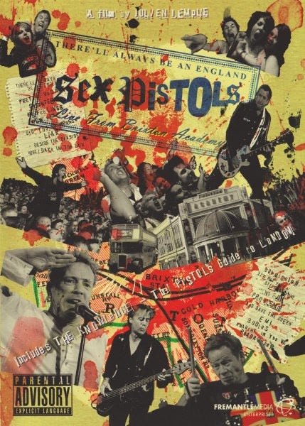 Image of Front Cover of DVD - VG+/VG - SEX PISTOLS, JULIEN TEMPLE, There'll Always Be An England (Live From Brixton Academy) (FremantleMedia; FHED2464, UK 2008), ,  - 3936049E