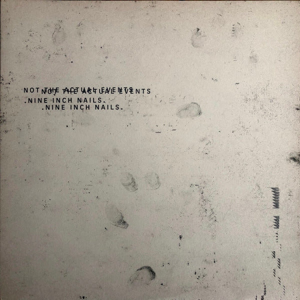 Image of Front Cover of 12" EP - VG/G+ - NINE INCH NAILS, Not The Actual Events (The Null Corporation; 00602557530919, Europe 2017, Picture Sleeve, Red Lyric Sleeve), Small bit of sticker damage to sleeve front and spine creased.  Some heavy marks on record. ,  - 1226323E