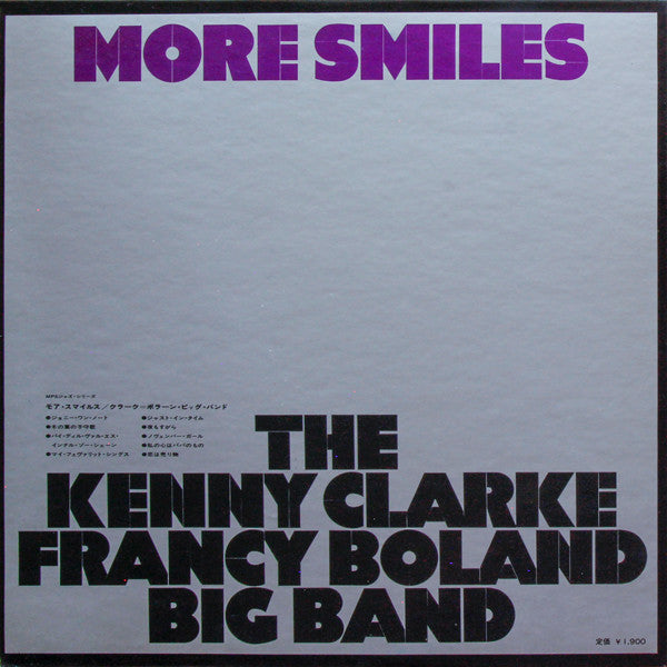 Image of Back Cover of LP - VG+/VG+ - THE KENNY CLARKE FRANCY BOLAND BIG BAND, More Smiles (MPS Records; YS-2602-MP, Japan 1972, Gatefold, Missing the OBI), ,  - 1125397E
