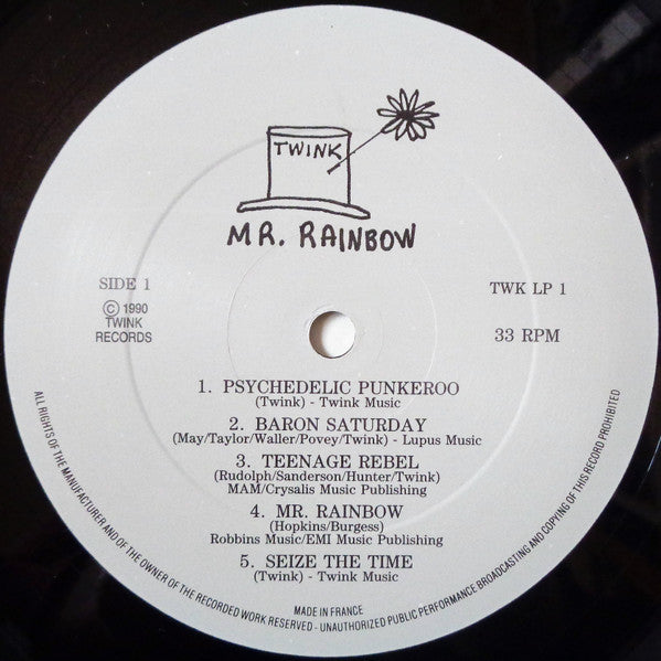 Image of Label Cover of 1215016C: LP - TWINK, Mr. Rainbow (Twink Records; TWK LP1, UK 1990)   VG/VG