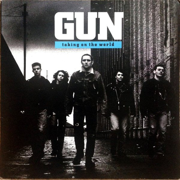 Image of Front Cover of 0346277S: LP - GUN, Taking On The World (A&M Records; AMA 7007, UK 1989, Inner) Edge Wear  VG/VG