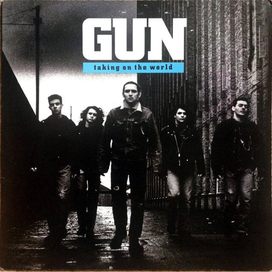 Image of Front Cover of 0346277S: LP - GUN, Taking On The World (A&M Records; AMA 7007, UK 1989, Inner) Edge Wear  VG/VG