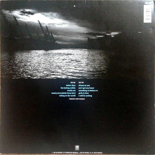 Image of Back Cover of 0346277S: LP - GUN, Taking On The World (A&M Records; AMA 7007, UK 1989, Inner) Edge Wear  VG/VG