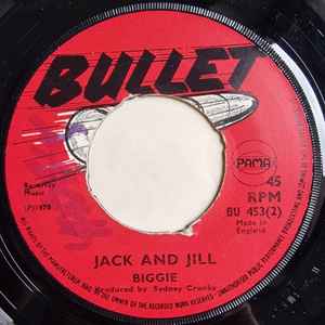 Image of Back Cover of 1225104E: 7" - THE VICEROYS / BIGGIE, Fancy Cloth / Jack And Jill (Bullet; BU 453, UK 1970, 4 prong centre) Light marks. Plays well. Centre in tact.  /VG