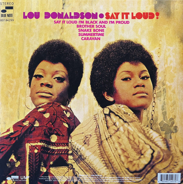 Image of Back Cover of LP - NEW/NEW - LOU DONALDSON, Say It Loud (Blue Note; 6514970, Europe 2025 Reissue), ,  - 1235092E