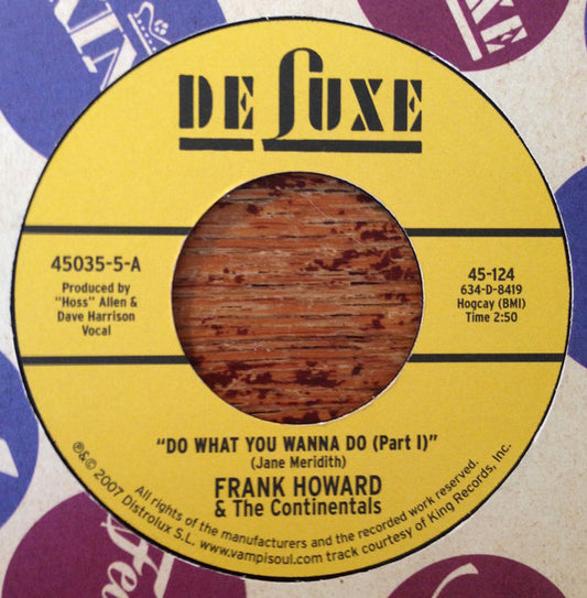 Image of Front Cover of 1225211E: 7" - FRANK HOWARD/ CHARLES SPURLING, Do What You Wanna Do (Part 1)/ That Woman (Vampi Soul; 45035-5, US 2007 Reissue, Company Sleeve) Light marks.  EX/VG