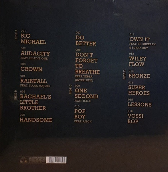 Image of Back Cover of 2xLP - VG+/VG - STORMZY, Heavy Is The Head (#Merky Records; 0190295403027, UK 2020 Reissue, 2 Inners), A few scuffs and light scraches, still in opened stickered shrinkwrap,  - 1246207S