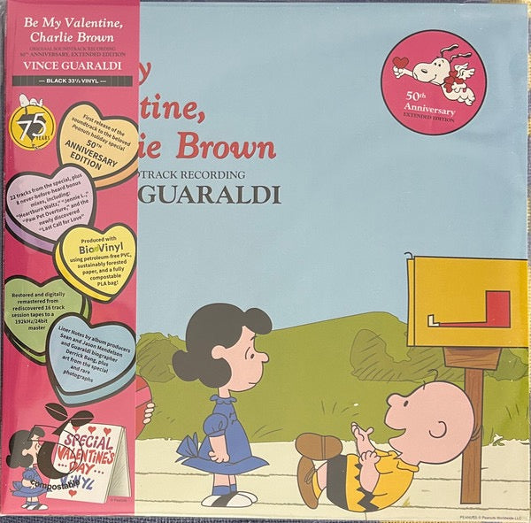 Image of Front Cover of 2035041E: LP - VINCE GUARALDI, Be My Valentine, Charlie Brown (Original Soundtrack Recording) (Lee Mendelson Film Productions; LM25BMV01-BN, US 2025, Insert)   NEW/NEW