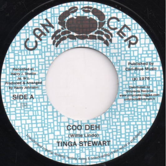 Image of Front Cover of 1215436C: 7" - TINGA STEWART, Coo Deh (Cancer; , France 2012 Reissue)   /VG+