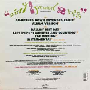 Image of Back Cover of 12" - VG/EX - TLC, Ain't 2 Proud 2 Beg (LaFace; 73008-24009-1, US 1992, Picture Sleeve), Creasing on sleeve.,  - 4246165S