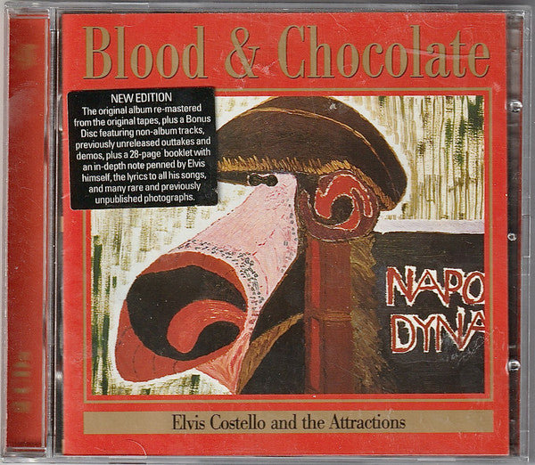 Image of Front Cover of 2xCD - VG+/VG - ELVIS COSTELLO AND THE ATTRACTIONS, Blood & Chocolate (Edsel Records; MANUS 112, UK 2002, Jewel Case), ,  - 1216031C