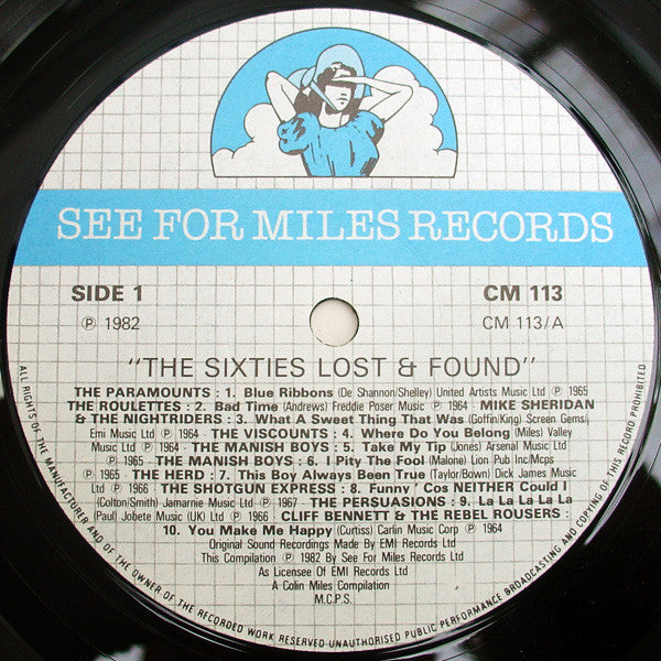Image of Label Cover of 1315236C: LP - VARIOUS, 'The Sixties' Lost And Found 1964-1969 (See For Miles Records Ltd.; CM 113, UK 1982) Edge wear, Ring wear, Light marks only  VG/VG