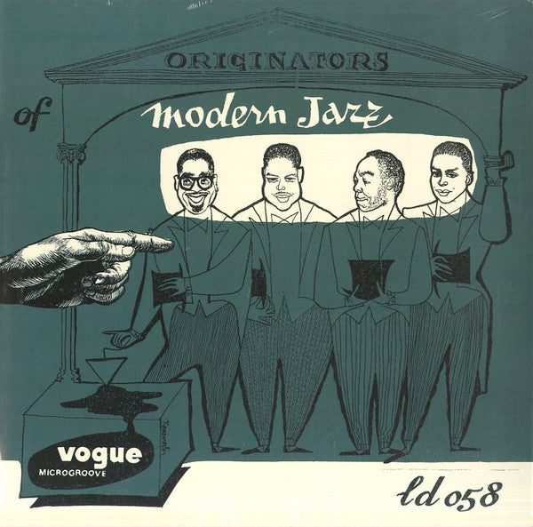 Image of Front Cover of 1315408C: LP - DIZZY GILLESPIE, FATS NAVARRO, CHARLIE PARKER, MILES DAVIS, Originators Of Modern Jazz (Disques Vogue; LD 058, Europe 2017 Reissue, Inner, Green Vinyl) Light fogging on disc. Sleeve rough at opening with shrink-wrap  VG/VG