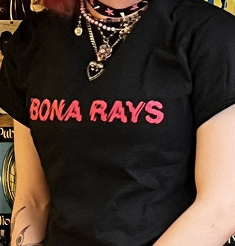 Image of Front Cover of 1355175S: Accessories - BONA RAYS, Bona Rays T-shirt Large (Pink on Black) (, UK )   NEW/NEW