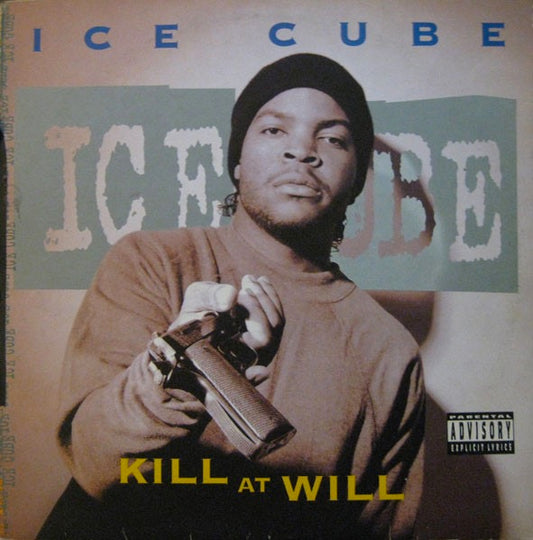 Image of Front Cover of 4845144S: 12" EP - ICE CUBE, Kill At Will (4th & Broadway; BRLM 572, UK 1990, Picture Sleeve) Strong VG+  VG/VG+