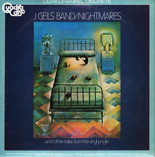 Image of Front Cover of 1315405C: LP - J. GEILS BAND, Nightmares ...And Other Tales From The Vinyl Jungle (Atlantic; QD-18107, US 1975, Inner, Quadraphonic) A Couple of Light Streaky Surface Marks only, Sleeve a little faded  VG/G+