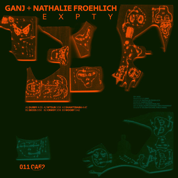 Image of Back Cover of 12" - VG+/VG+ - GANJ & NATHALIE FROEHLICH, EXPTY (CAF? ; 011CAF?, Switzerland 2023, Picture Sleeve, Inner), ,  - 1325449E