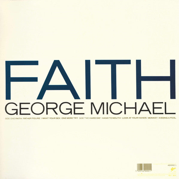 Image of Back Cover of LP - VG/VG - GEORGE MICHAEL, Faith (Epic; 460000 1, UK 1987, Inner & Insert, Faith Above George Michael On Both Labels), Strong VG -  a few hairlines,  - 2846029S