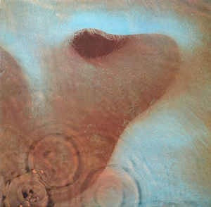 Image of Front Cover of LP - VG/VG - PINK FLOYD, Meddle (Harvest Green, EMI On Rim, EMI Box; SHVL795, UK 1974 Reissue, Textured Gatefold Sleeve, HTM), hairlines, former library record: writing on both labels, "Camden Library" somehow pressed into matrix, sleeve in stuck-on laminate cover with barcode and 2 other library stickers underneath, but is well preserved,  - 3146196S