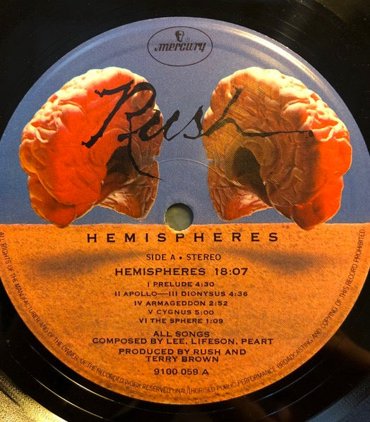 Image of Label Cover of LP - VG/VG+ - RUSH, Hemispheres (Mercury; 9100 059, UK 1978, Gatefold, No Poster Insert), No Poster. ,  - 1916192C
