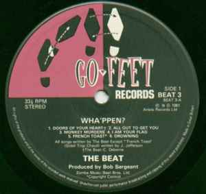 Image of Label Cover of LP - VG/VG - THE BEAT, Wha'ppen? (Go-Feet Records; BEAT 3, UK 1981, Inner, No Postcard), ,  - 3626314E