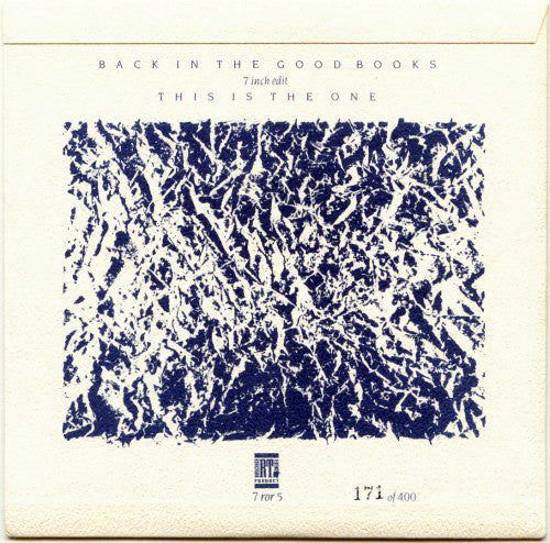 Image of Back Cover of 1455080S: 7" - WORKFORCE, Back In The Good Books / This Is The One (Rorschach Testing Product; 7 ror 5, UK 1986, Promo, Picture Sleeve, Limited Edition of 400 Numbered Copies) 180/400  VG+/VG+