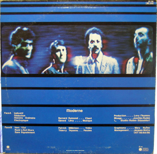 Image of Back Cover of LP - G+/VG+ - MODERNE, Moderne (Arabella; 201 756, France 1980, Picture Sleeve), Disc in excellent condition, sleeve has minor creasing and a small stain,  - 1226308E