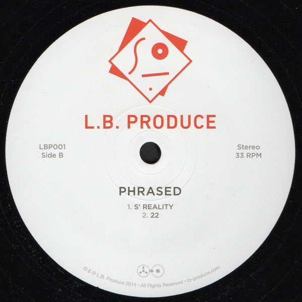 Image of Back Cover of 12" - /G+ - PHRASED, Blind (L.B. Produce ; LBP001, UK & Europe 2014), Light marks only, plays VG.,  - 2546167S