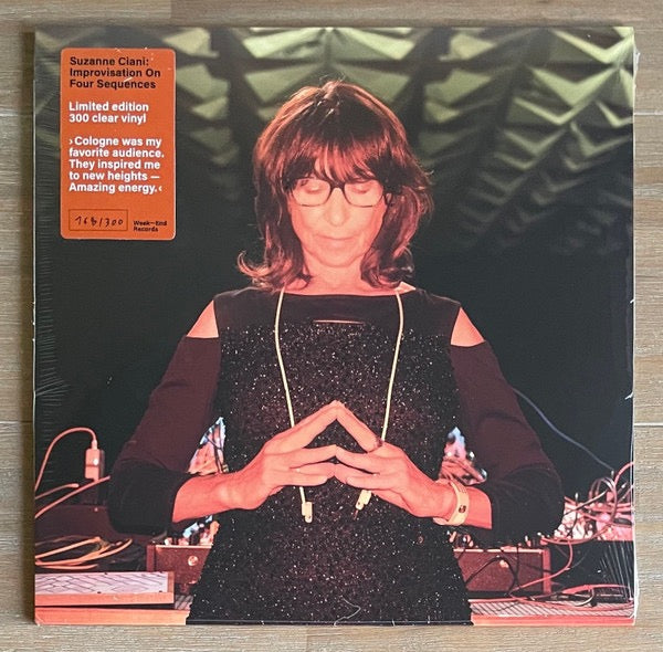 Image of Front Cover of 1515070C: LP - SUZANNE CIANI, Improvisation On Four Sequences (Week-End Records; WE3, US 2023, Clear Vinyl, Numbered) Still in stickered shrink.  VG+/VG+