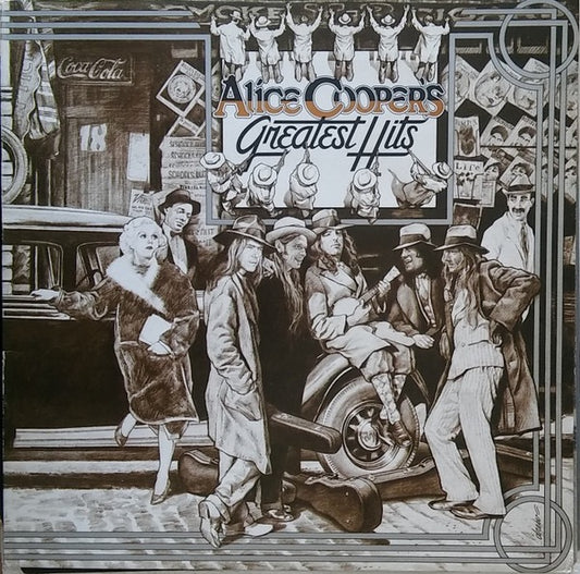 Image of Front Cover of LP - VG/VG - ALICE COOPER, Alice Cooper's Greatest Hits (Warner Bros. Records; K 56043, UK 1970s Reissue, Manufactured in the UK on Labels, Space Between Last Two Lines of Text on Labels), ,  - 1216171C