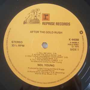 Image of Label Cover of LP - VG/VG+ - NEIL YOUNG, After The Gold Rush (Reprise Tan WB Logo; K44088, UK 1970s Reissue, Gatefold, No Insert, WEA Pressing), Strong VG - light cover wear,  - 1246204S