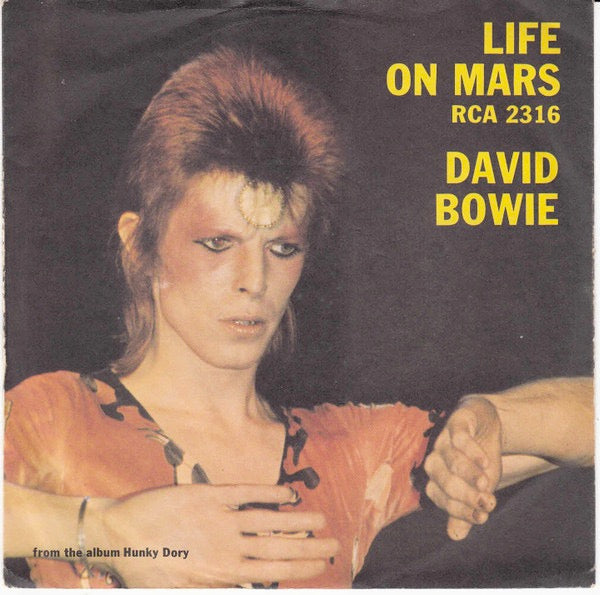 Image of Front Cover of 4225315E: 7" - DAVID BOWIE, Life On Mars? / The Man Who Sold The World (RCA Victor; RCA 2316, UK 1973, Picture Sleeve, Knockout Centre.) Strong VG Throughout  VG/VG