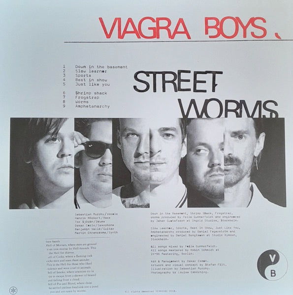 Image of Back Cover of 3855035S: LP - VIAGRA BOYS, Street Worms (YEAR0001; YR0053, UK, Europe & US 2024 Reissue, Inner, Clear Vinyl)   NEW/NEW