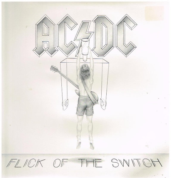 Image of Front Cover of LP - VG/VG - AC/DC, Flick Of The Switch (Albert Productions; APLP 061, New Zealand 1983, Embossed Sleeve, Inner), Strong VG, A few very light marks, Sleeve a little wavy from but nicely intact,  - 1515258C