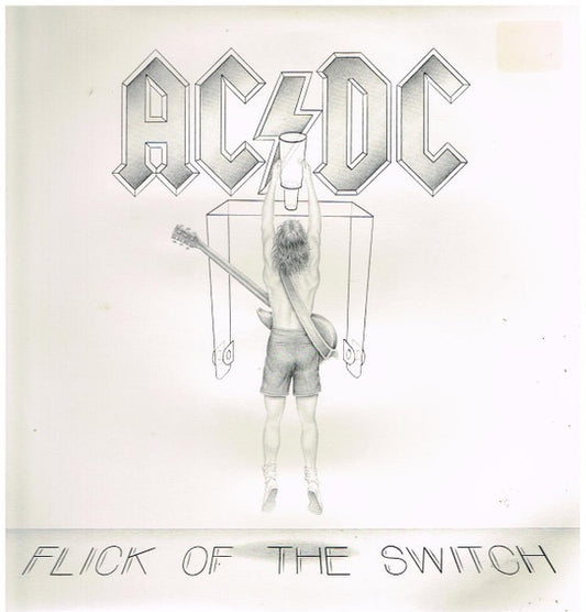 Image of Front Cover of LP - VG/VG - AC/DC, Flick Of The Switch (Albert Productions; APLP 061, New Zealand 1983, Embossed Sleeve, Inner), Strong VG, A few very light marks, Sleeve a little wavy from but nicely intact,  - 1515258C
