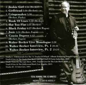 Image of Back Cover of 1535107E: CD - WALTER BECKER, The Rare Tracks Collection - Obscurities & Oddities (All Access; AACD0153, Europe 2017, Jewel Case)   VG+/VG+