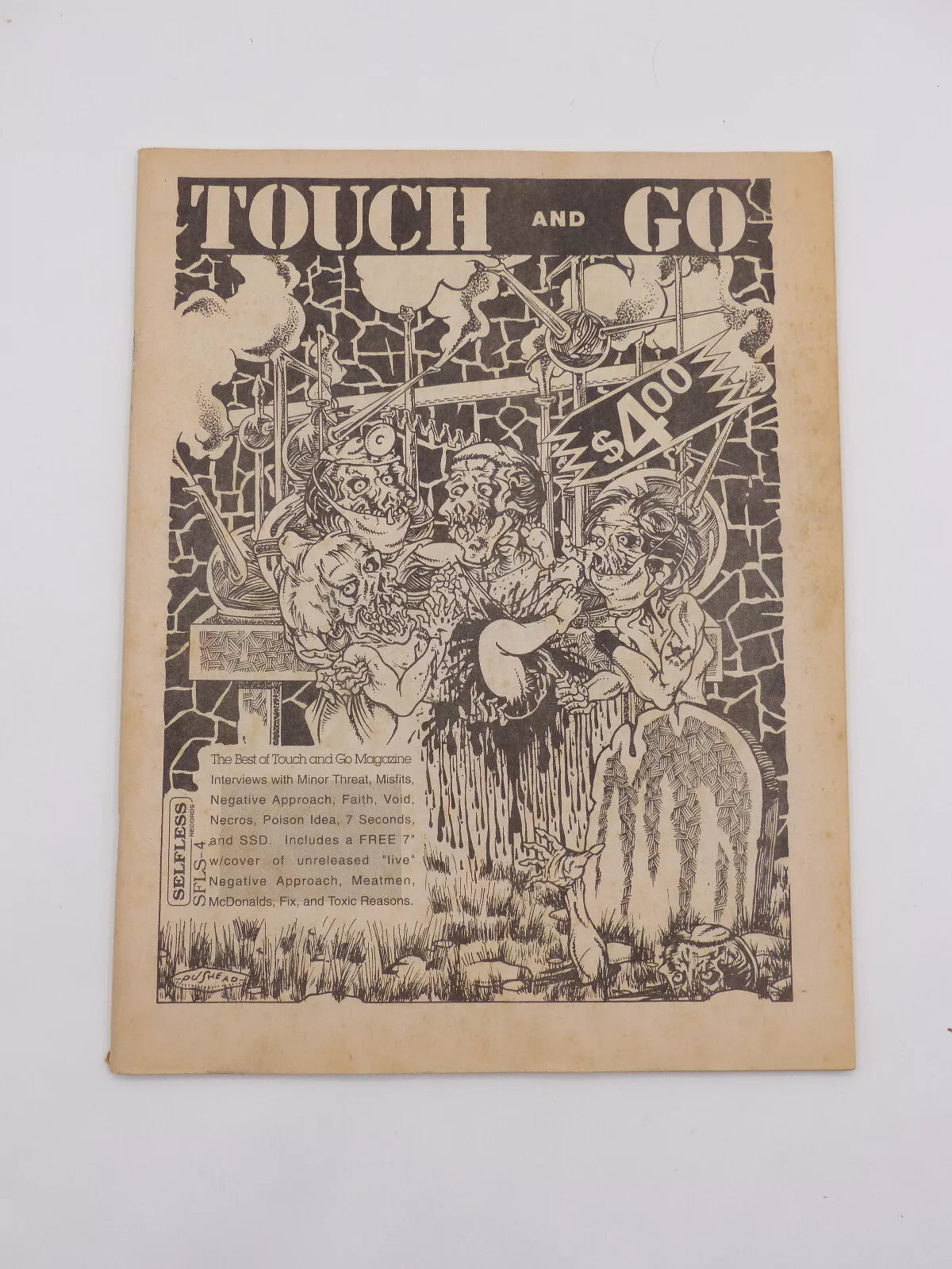Image of Front Cover of 1545295S: Book - TOUCH AND GO, The Best Of Touch & Go Magazine (Selfless Records; SFLS-4, US 1991) Strong VG+  VG+/VG+