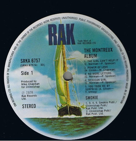 Image of Label Cover of 1615040C: LP - SMOKIE, The Montreux Album (RAK; SRKA 6757, UK 1978, Laminated Gatefold Sleeve) A few hairlines  VG/VG
