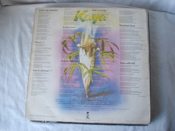 Image of Back Cover of LP - VG/G+ - BOB MARLEY & THE WAILERS, Kaya (Island Records; ILPS 9517, UK 1978, Company Inner, Translucent Purple vinyl), ,  - 2526406E