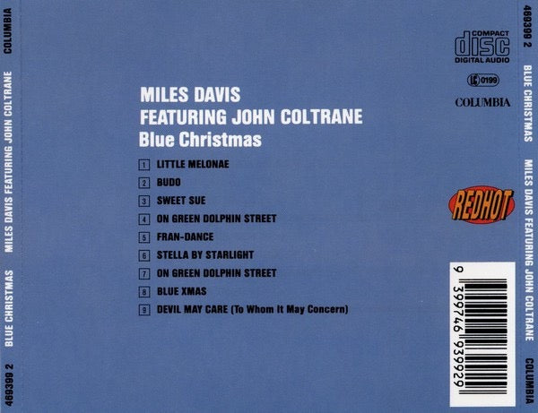 Image of Back Cover of 1635027E: CD - MILES DAVIS FEATURING JOHN COLTRANE, Blue Christmas (Columbia; 469399 2, US 1991, Jewel Case) SEALED  VG+/VG+